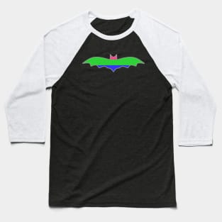 Polysexual/Polyromantic Pride Flag: Halloween Bat Baseball T-Shirt